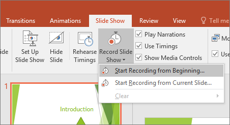 record on powerpoint
